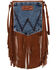 Image #1 - Wrangler Women's Wrangler Jean Denim Pocket Fringe Crossbody Bag, Brown, hi-res