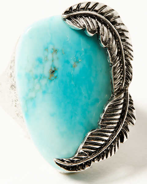 Image #2 - Idyllwind Women's Fontaine Turquoise Statement Ring, Turquoise, hi-res