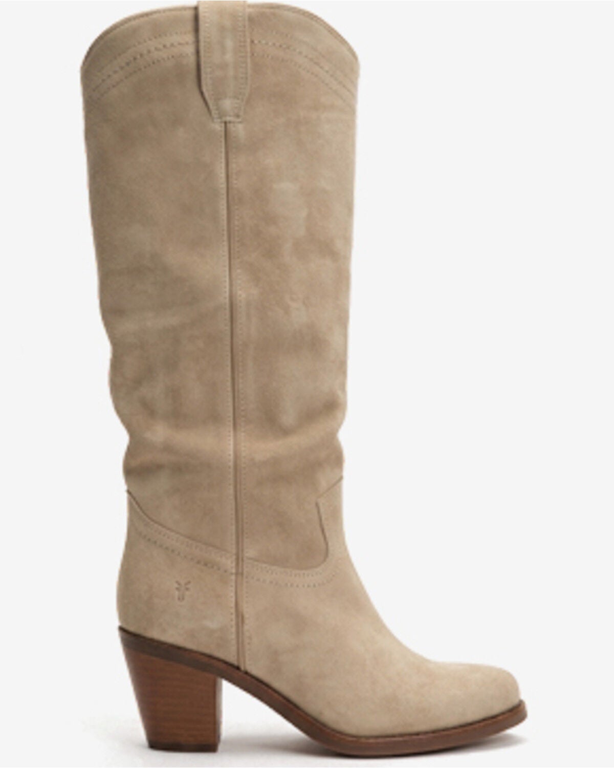 Image #1 - Frye Women's Annabel Pull-On Tall Western Boots - Snip Toe, Mushroom, hi-res