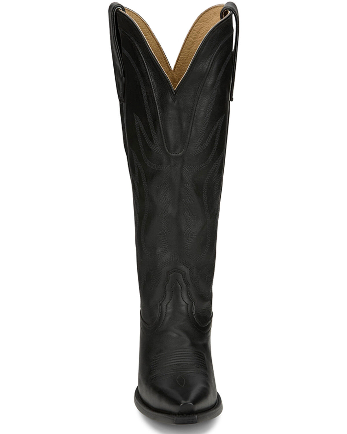Image #4 - Tony Lama Women's Derby Jess Tall Western Boots - Snip Toe, Black, hi-res