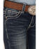 Image #4 - Shyanne Little Girls' Horse & Horseshoe Dark Wash Embroidered Bootcut Jeans, Blue, hi-res