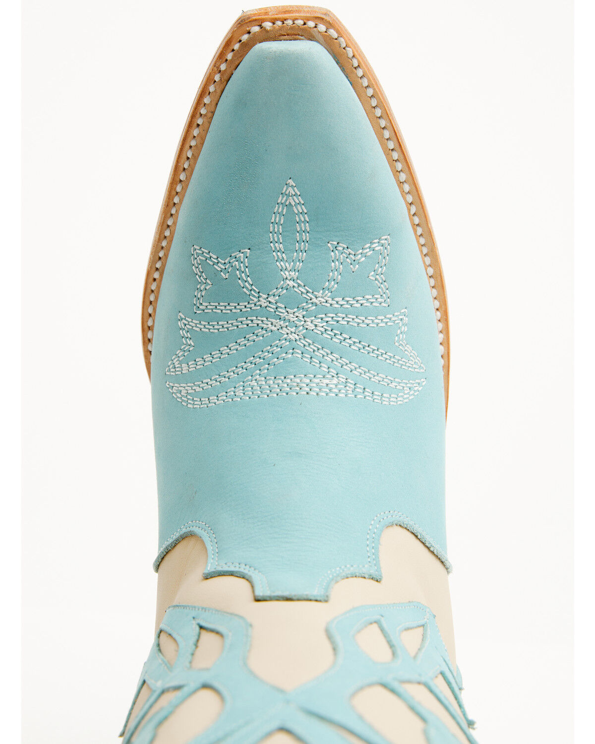 Image #6 - Lane Women's Jolene Overlay Tall Western Boots - Snip Toe, Blue/white, hi-res