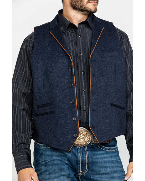 Image #4 - Scully RangeWear Men's Western Wool Four Pocket Vest , , hi-res
