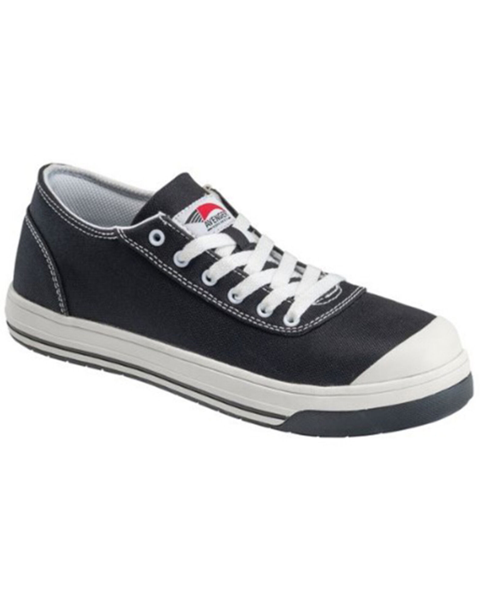 Image #1 - Avenger Men's Blade 6-Eye Lace-Up Athletic Work Shoes - Alloy Toe, Black, hi-res