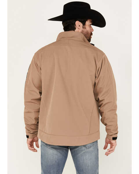 Image #4 - Cinch Men's Southwestern Striped Print Bonded Softshell Jacket - Big , Brown, hi-res