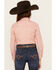 Cruel Girl Girls' Floral Print Long Sleeve Snap Western Shirt, Pink, hi-res