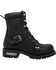 Image #2 - Ad Tec Men's 8" Lace Zipper Biker Boots - Soft Toe, Black, hi-res