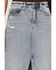 Image #2 - Cello Women's Medium Wash Midi Skirt, Medium Wash, hi-res