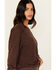 Image #2 - Cleo + Wolf Women's Waffle Knit Long Sleeve Top, Brown, hi-res