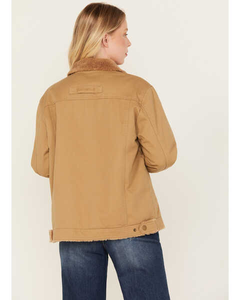 Image #5 - Cleo + Wolf Women's Sherpa Lined Canvas Jacket , Wheat, hi-res