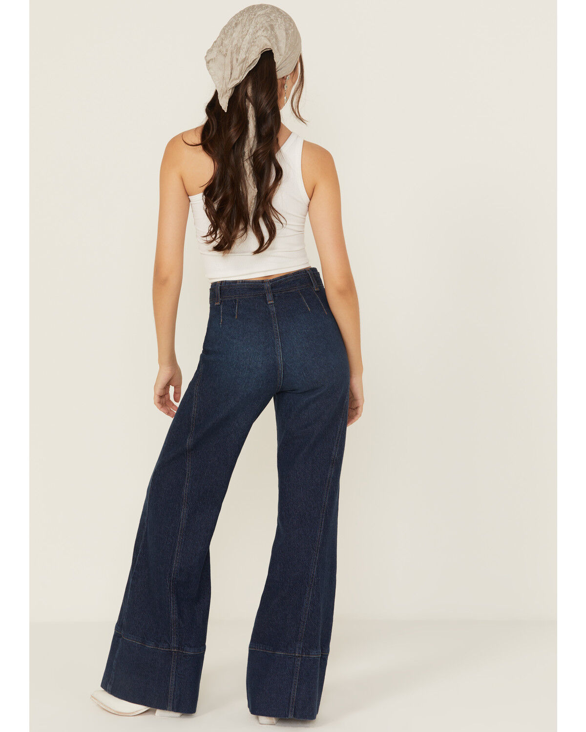 Image #3 - Free People Women's Ryla Dark Wash High Rise Flare Stretch Denim Jeans, Dark Wash, hi-res