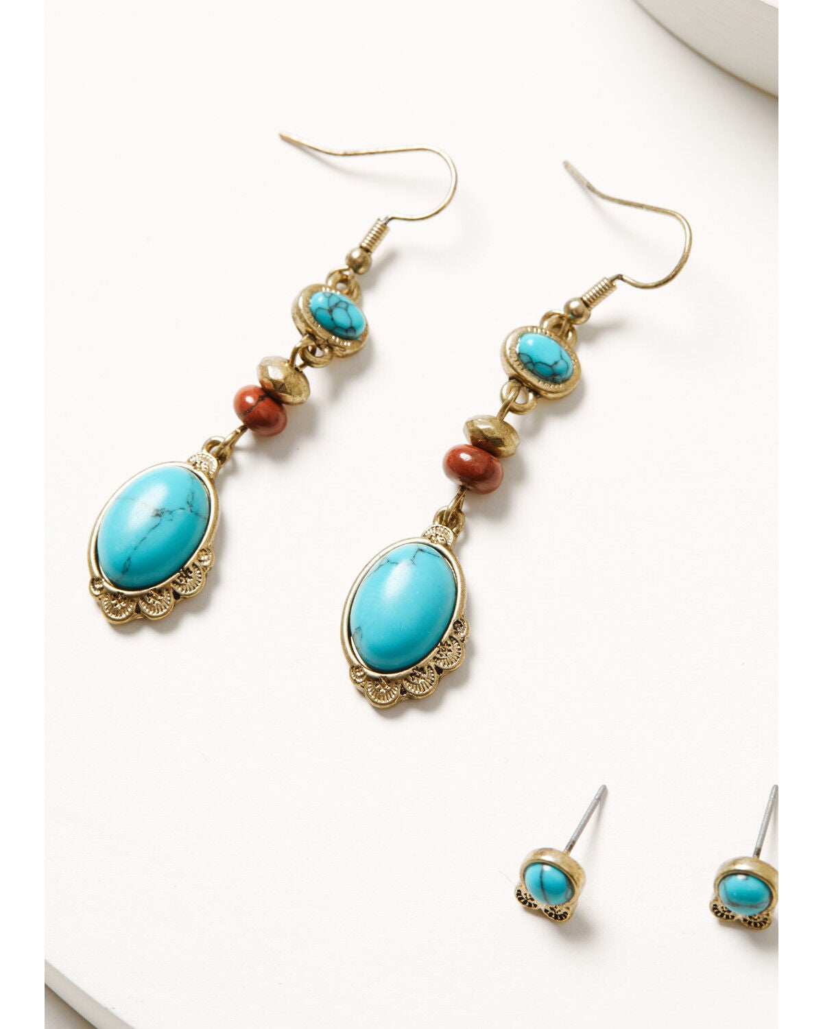 Image #2 - Shyanne Women's Golden Skyland Multi Stone Earring Set - 5 Piece, Gold, hi-res