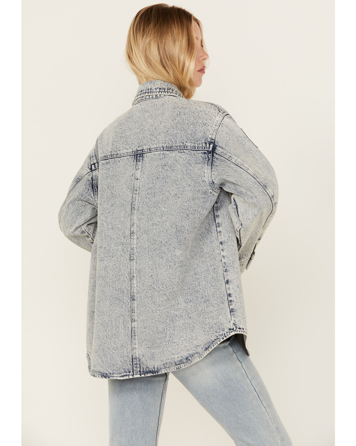 Image #4 - Blue B Women's Denim Patches Jacket, Blue, hi-res