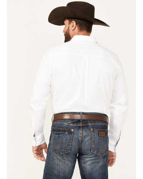 Image #4 - Cody James Men's Basic Twill Long Sleeve Button-Down Performance Western Shirt, White, hi-res