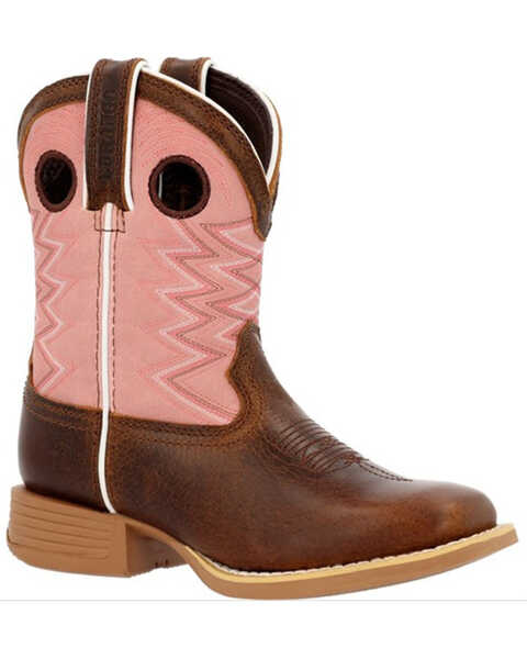 Image #1 - Durango Boys' Lil' Rebel Pro Western Boots - Broad Square Toe , Chestnut, hi-res