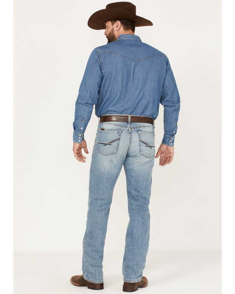 Image #3 - Ariat Men's M4 Orleans Abel Light Wash Stretch Relaxed Straight Jeans , Blue, hi-res
