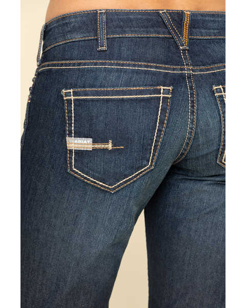 Ariat Women's Rebar Mid Rise Durastretch Riveter Work Bootcut Jeans, Blue, hi-res