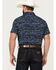 Image #4 - Rock & Roll Denim Men's Southwestern Print Short Sleeve Pearl Snap Performance Western Shirt, Dark Blue, hi-res