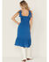 Image #4 - Shyanne Women's Solid Sleeveless Midi Dress, Medium Blue, hi-res