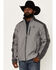 Image #1 - Cinch Men's Textured Logo Softshell Colorblock CC Jacket , Grey, hi-res