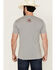 Image #4 - Lazy J Ranch Wear Men's Southwestern Fill Logo Short Sleeve Graphic T-Shirt, Grey, hi-res
