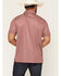 Image #4 - Rock & Roll Denim Men's Medallion Print Short Sleeve Button-Down Polo, Red, hi-res