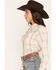 Image #2 - Ely Walker Women's Boot Barn Exclusive Plaid Print Long Sleeve Pearl Snap Western Shirt, Ivory, hi-res