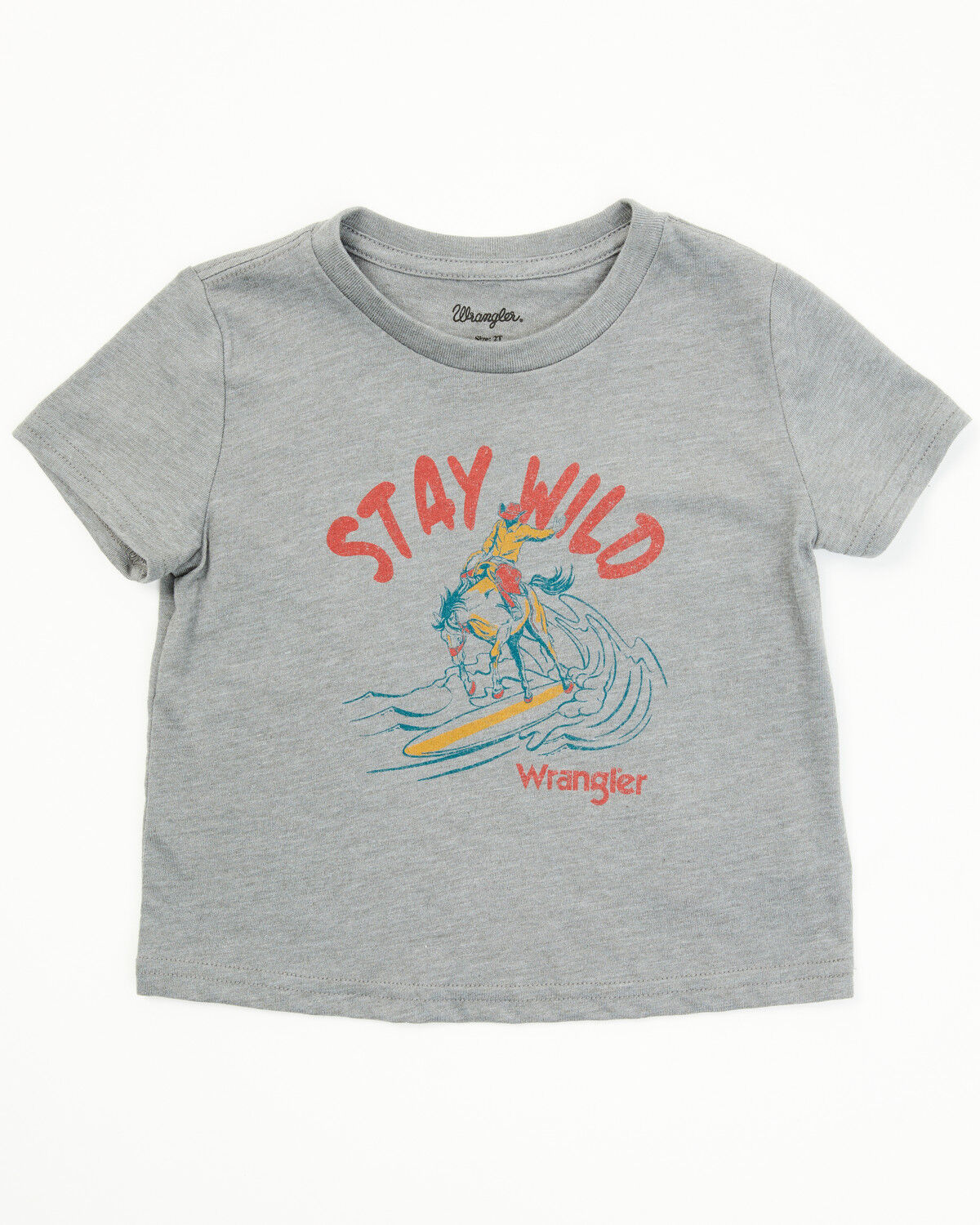 Image #1 - Wrangler Toddler Boys' Stay Wild Short Sleeve Graphic T-Shirt, Grey, hi-res
