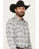Image #2 - Cody James Men's Rodeo Runway Paisley Print Long Sleeve Snap Shirt, Blue, hi-res