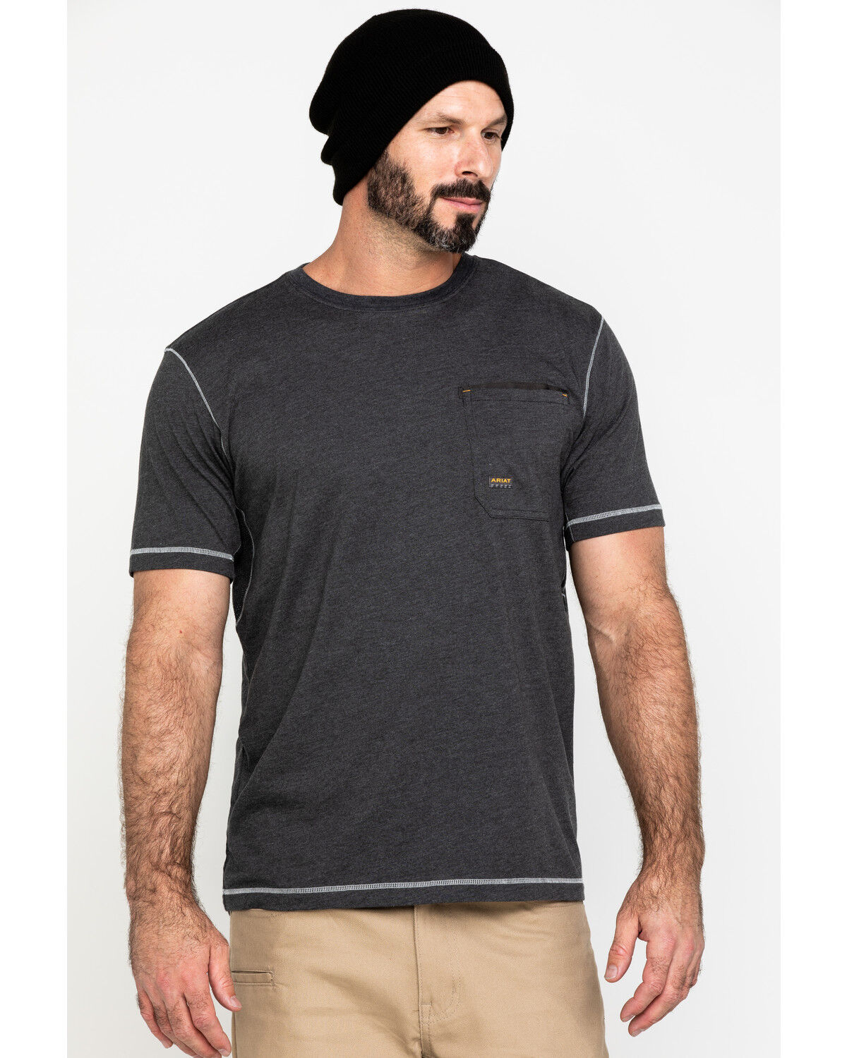 Image #1 - Ariat Men's Rebar Workman Technician Graphic Work T-Shirt, Heather Grey, hi-res