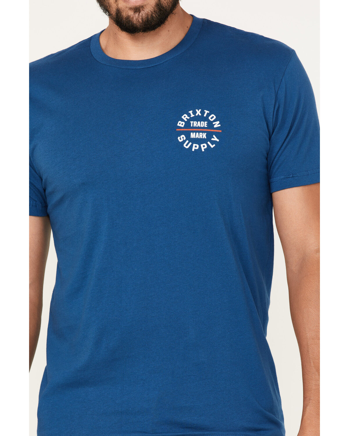 Image #2 - Brixton Men's Oath V Logo Graphic T-Shirt, Blue, hi-res