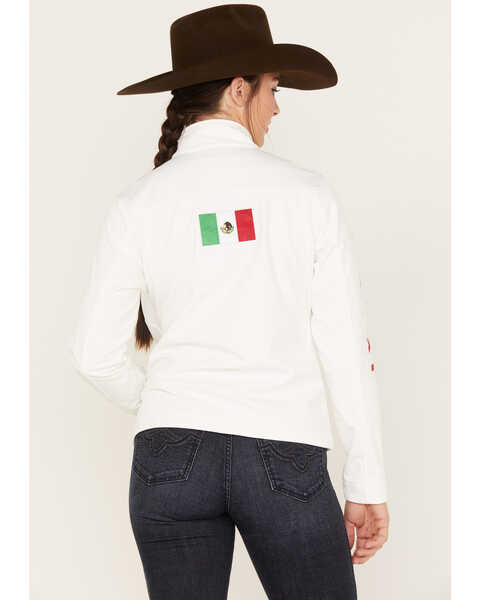 Image #4 - Ariat Women's Classic Team Mexico Flag Softshell Jacket, White, hi-res