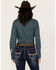 Image #4 - Cinch Women's Geo Print Long Sleeve Button-Down Western Core Shirt , Blue, hi-res