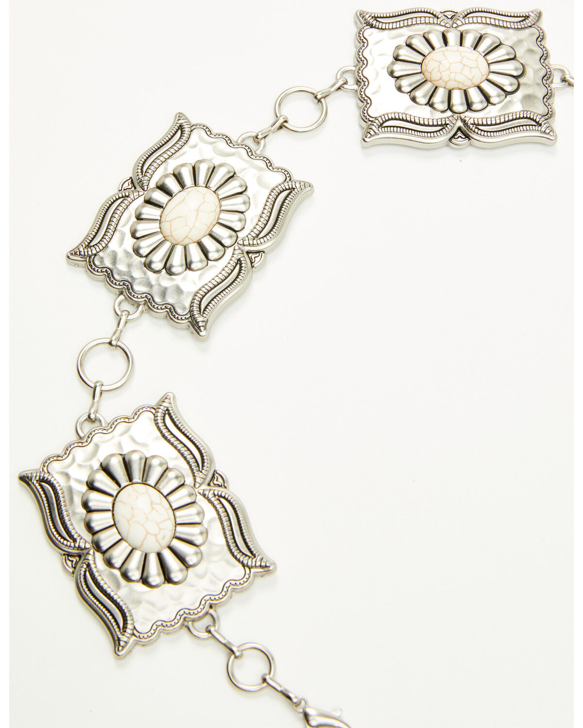 Image #3 - Idyllwind Women's Pennywell White Stone Chain Belt, Silver, hi-res