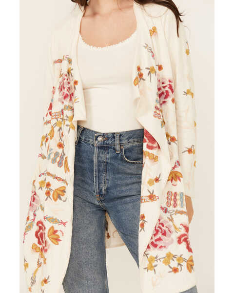 Image #3 - Johnny Was Women's Floral Embroidered Cardigan, Ivory, hi-res