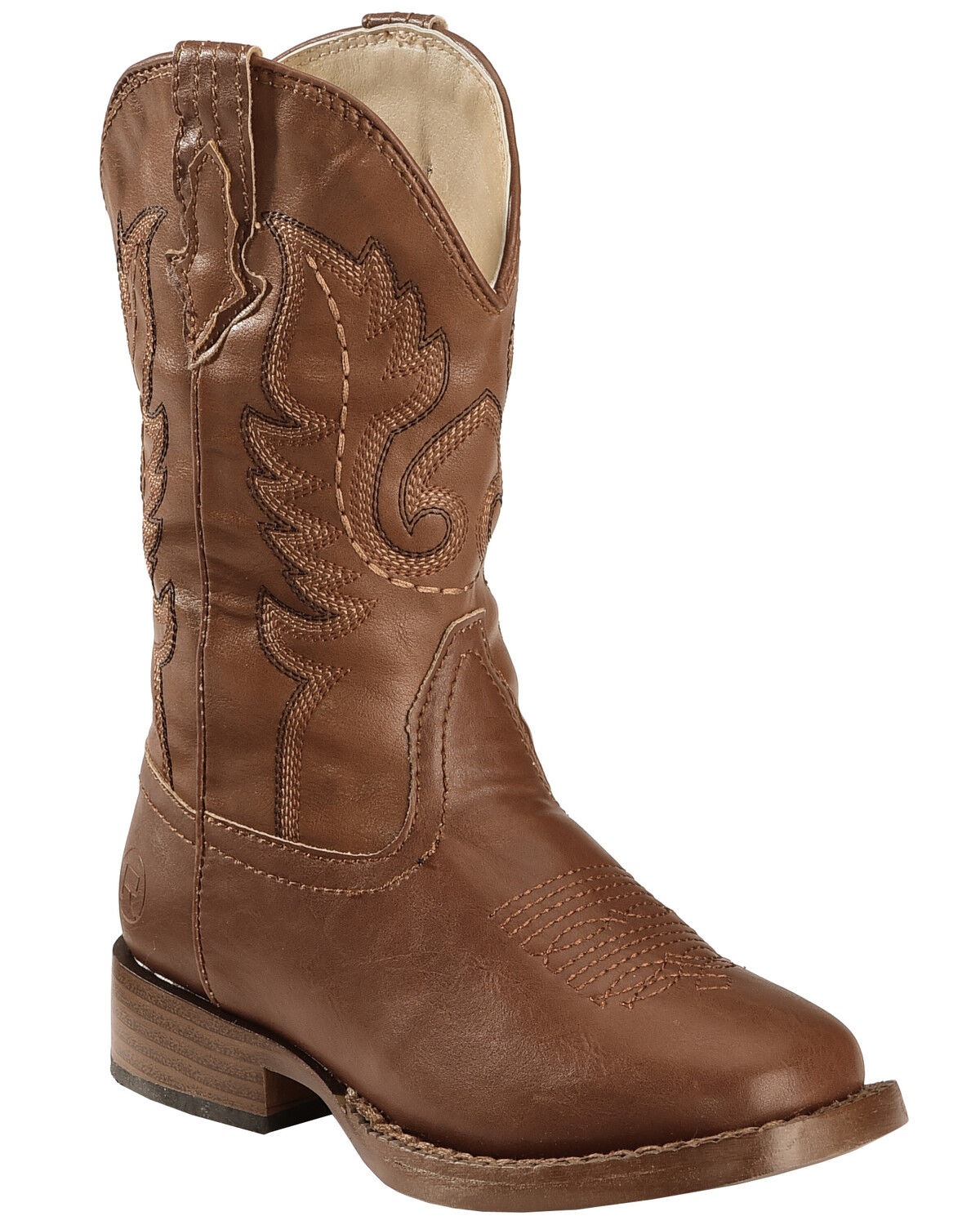 Image #1 - Roper Boys' Texson Boots - Broad Square Toe, Brown, hi-res