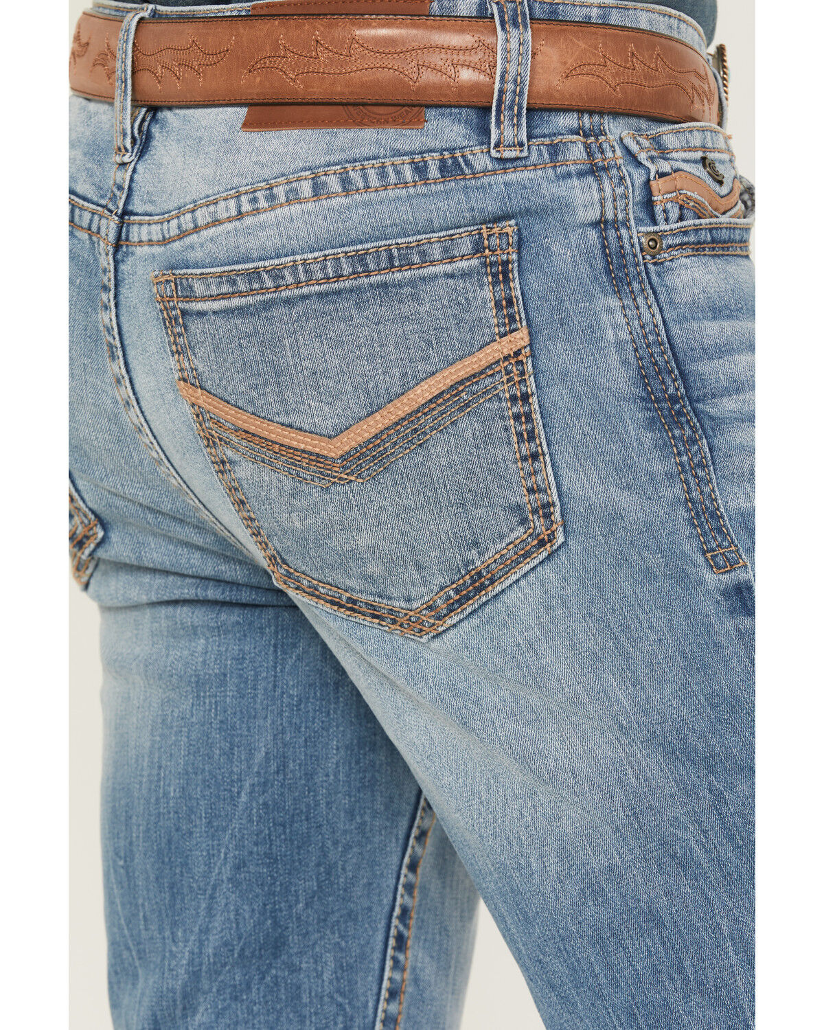 Image #4 - Cody James Men's Gunner Light Wash Slim Straight Stretch Denim Jeans, Light Wash, hi-res