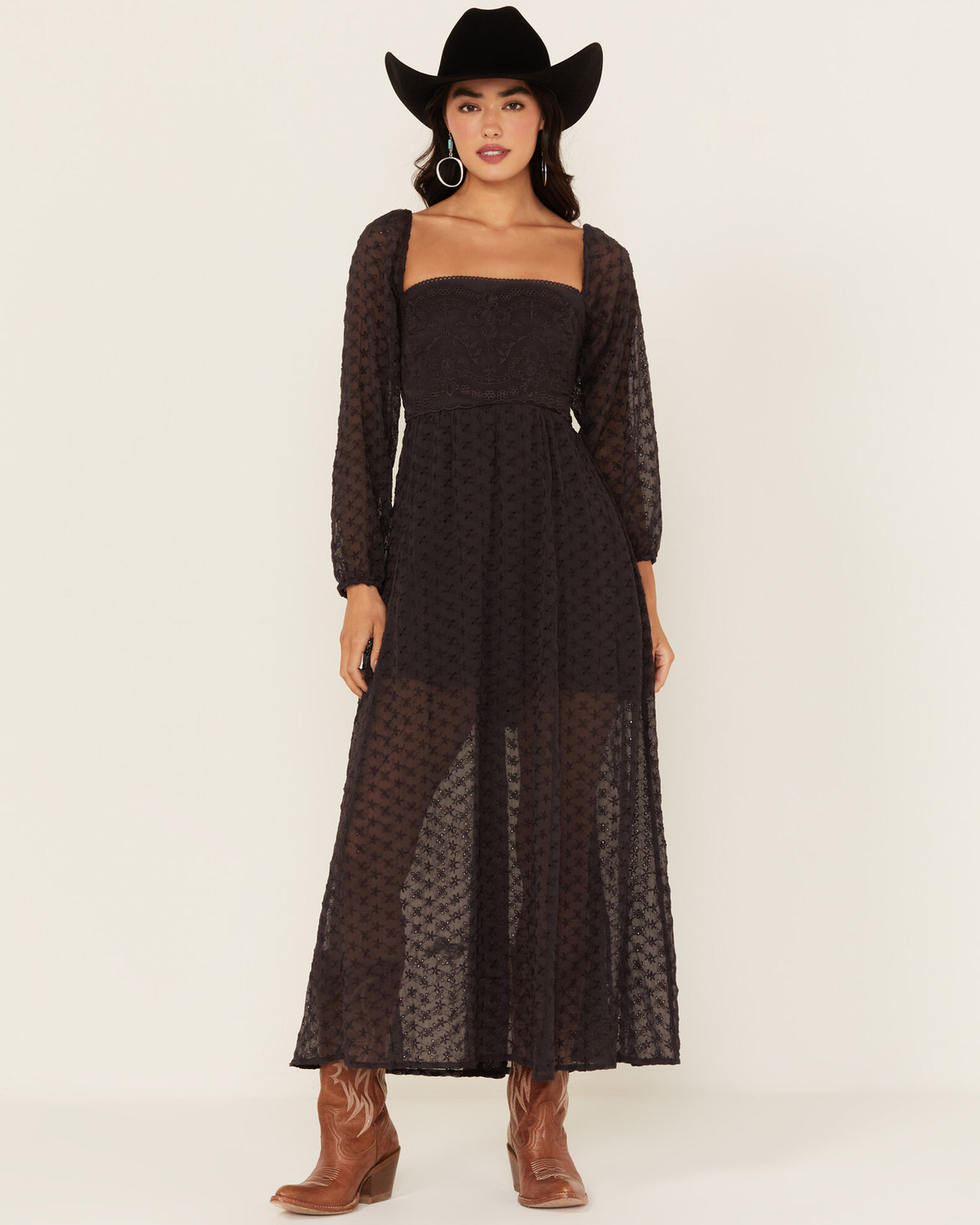 Free People Women s Malina Long Sleeve Maxi Dress Sheplers