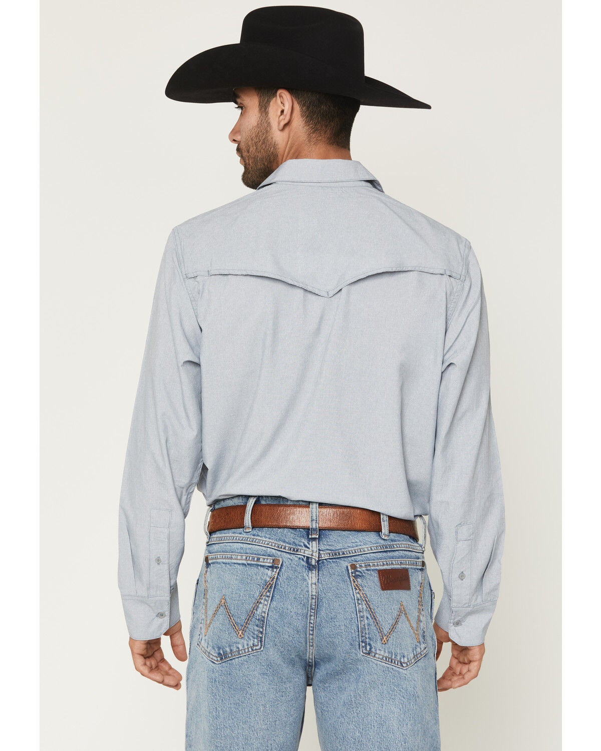 Image #4 - Wrangler ATG Men's Drover Utility Solid Long Sleeve Snap Western Shirt, Grey, hi-res