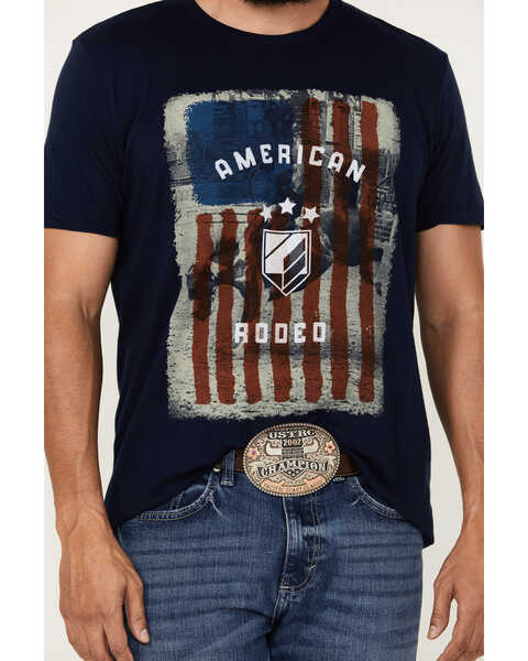 Image #3 - RANK 45® Men's American Rodeo Short Sleeve Graphic T-Shirt , Dark Blue, hi-res
