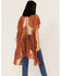 Shyanne Women's Medallion Lace Shawl, Brown, hi-res