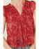 Image #3 - Free People Women's Printed Padma Top, Red, hi-res