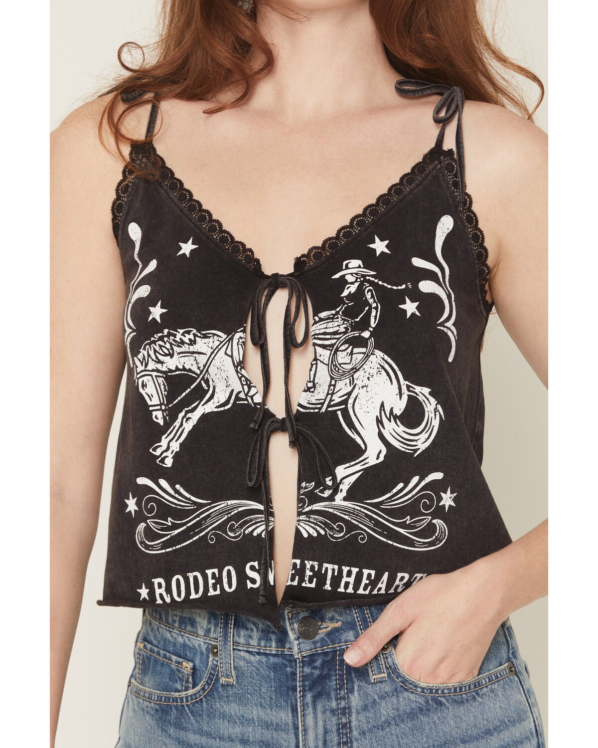 Image #3 - Blended Women's Fly Away Short Graphic Tank, Black, hi-res