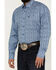 Image #3 - George Strait by Wrangler Men's Paisley Print Long Sleeve Button-Down Western Shirt, Blue, hi-res