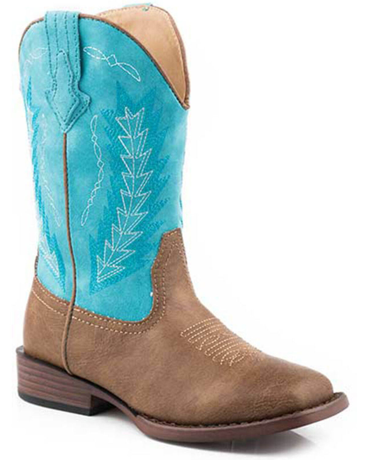 Image #1 - Roper Little Boys' Billy Western Boots - Broad Square Toe, Blue, hi-res