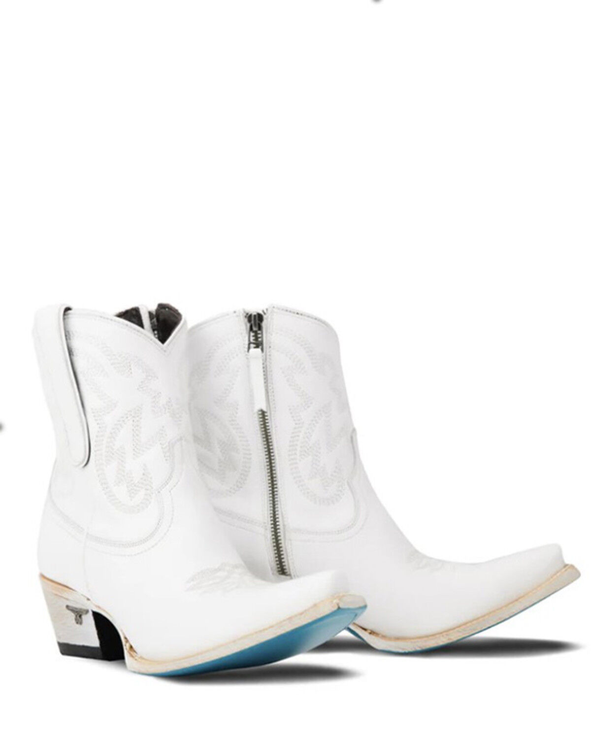 Image #1 - Lane Women's Smokeshow Western Booties - Snip Toe, White, hi-res