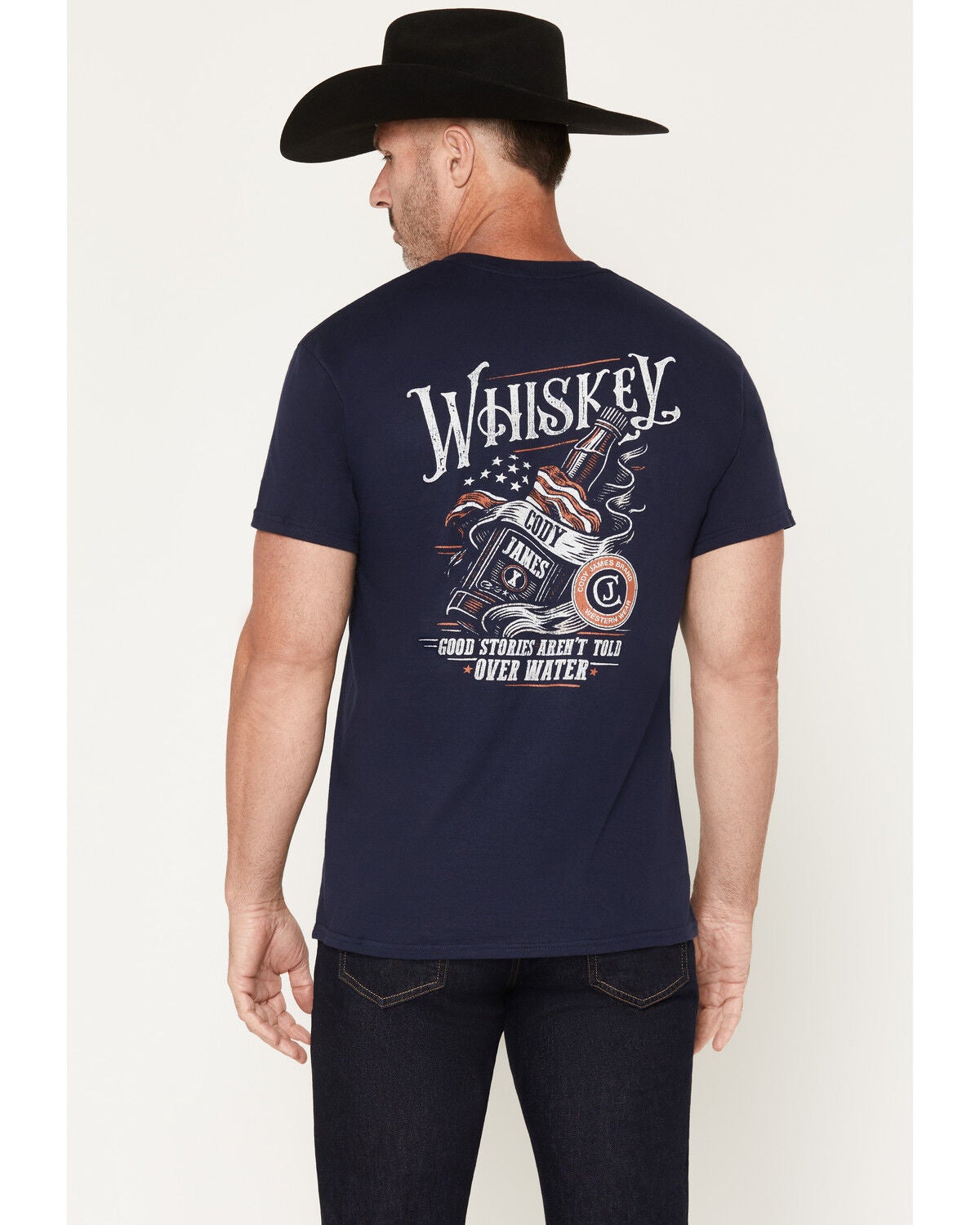 Cody James Men's Good Stories Short Sleeve Graphic T-Shirt, Navy, hi-res