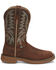 Image #2 - Justin Men's Rush Short Base Performance Western Boots - Broad Square Toe, Brown, hi-res