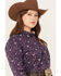 Image #2 - Ariat Women's Southwestern Print Long Sleeve Kirby Stretch Button Down Shirt - Plus, Navy, hi-res