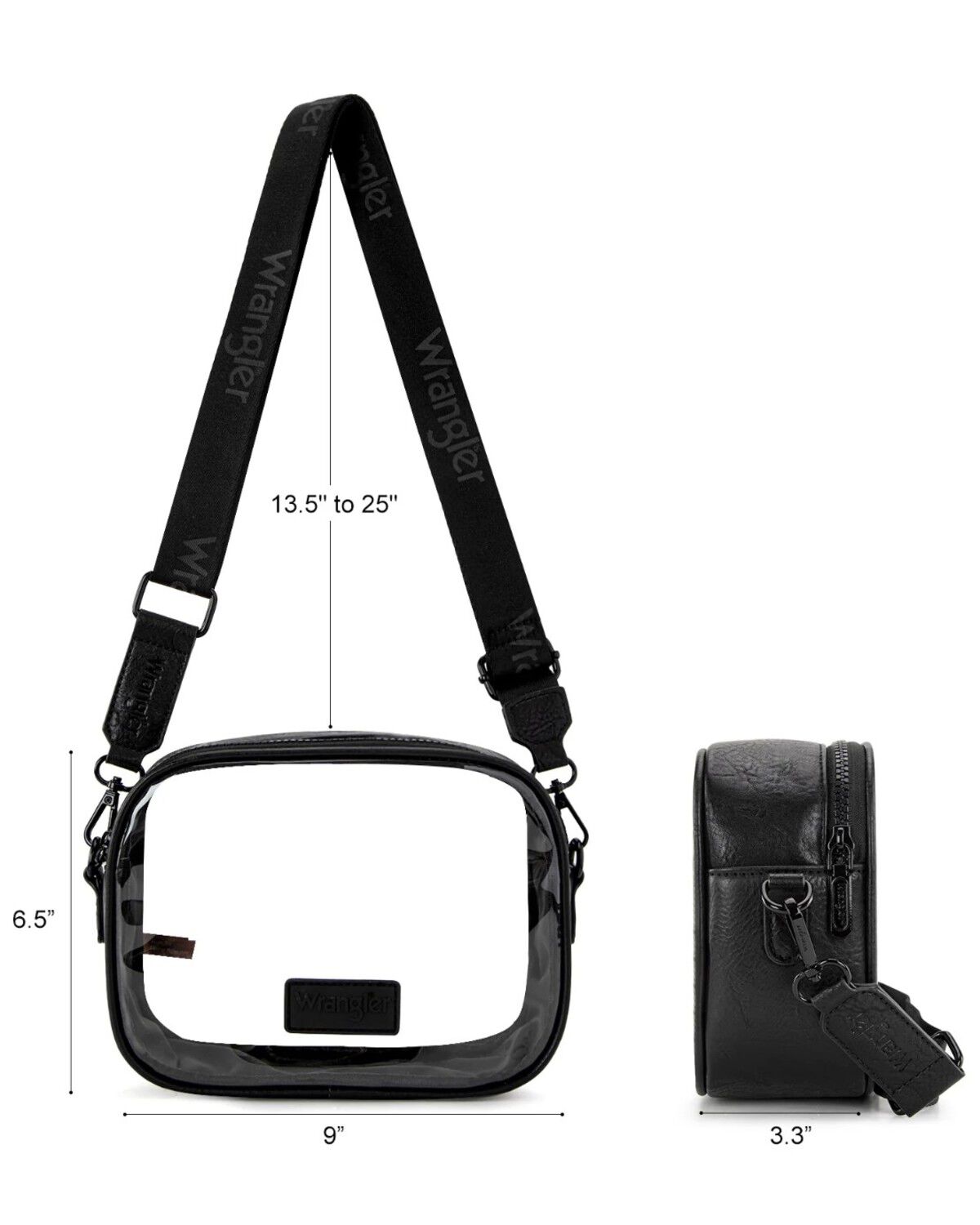 Image #5 - Wrangler Women's Mini Clear Crossbody Bag, Black, hi-res